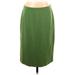 Tahari Casual Skirt: Green Solid Bottoms - Women's Size 6