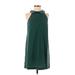 BCBGeneration Casual Dress - A-Line: Green Solid Dresses - Women's Size Small