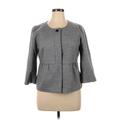 J.Crew Factory Store Blazer Jacket: Short Gray Jackets & Outerwear - Women's Size 14