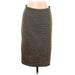 H&M Casual Skirt: Brown Tweed Bottoms - Women's Size Large