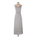 Gap Casual Dress V-Neck Sleeveless: Gray Print Dresses - Women's Size Small