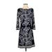 White House Black Market Casual Dress - A-Line: Blue Dresses - Women's Size Small