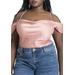 Plus Size Women's Off The Shoulder Cowl Neck Blouse by ELOQUII in Dusty Rose (Size 26)