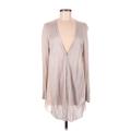 Nic + Zoe Silk Cardigan Sweater: Silver Sweaters & Sweatshirts - Women's Size Medium