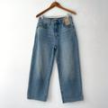 Madewell Jeans | Madewell The Perfect Vintage Wide-Leg Crop Denim Jeans | 29w | Color: Blue | Size: 29