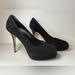 Louis Vuitton Shoes | Louis Vuitton Open Toe Suede Pumps Heels Black 37 | Color: Black/Gold | Size: 37eu