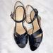 Nine West Shoes | New Nine West Summer Stacked Wedge Heel Sandal | Color: Black | Size: 10