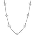 Giani Bernini Jewelry | Giani Bernini Cubic Zirconia Bezel-Set Necklace Sterling Silver, 16" New | Color: Silver | Size: Os
