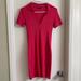 Zara Dresses | Nwot Zara Pink Ribbed V Neck Dress | Color: Pink | Size: M