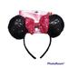 Disney Accessories | Disney Minnie Mouse Sequin Pink Bow Ear Headband Kids Size Youth Costume Play | Color: Pink | Size: Os