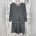 Athleta Dresses | Athleta Sparklust Striped Dress Dolman Sleeves Gray L | Color: Gray/Silver | Size: L