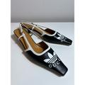 Gucci Shoes | Gucci Adidas Logo Slingback Pumps Heels Eu 39 | Color: Black/White | Size: 9