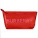 Burberry Bags | Burberry Red Logo Cosmetic Makeup Travel Toiletries Pvc Clear Pouch Bag | Color: Red | Size: Os