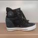Converse Shoes | Converse Chuck Taylor All Star Hidden Wedge Heal Hi-Top Black Suede Women Size 7 | Color: Black | Size: 7