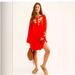 Free People Dresses | Free People Spell On You Red/Orange Boho Embroidered Gauzy Tiered Dress Sz Xs | Color: Orange | Size: Xs