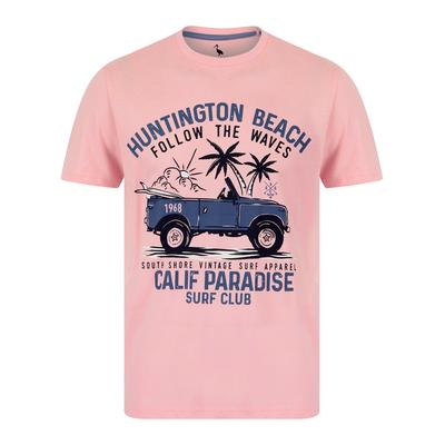 T-Shirts Newry Motif Cotton Jersey T-Shirt in Rose Shadow - South Shore / S - Tokyo Laundry