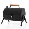 Portable Outdoor Charcoal BBQ Grill for Smokeless Indoor Heating Fireplace Ideal for Camping Picnics and Parties (Black)