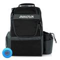 Innova Discs Innova Adventure Pack Golf Backpack 2023 – Holds 25 Discs – Includes Innova Mini, Disc Golf Bag (Grey)