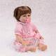 Handmade 55Cm Reborn Dolls RealisticBeautiful Silicone Girl Dolls With Smile Lifelike Reborn Baby Children Gift EN71 Certification Pink