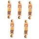 ibasenice 5pcs Brain Game Toys Lovely Wooden Rattles Portable Wooden Rattles Kids Hand Wood Rattles Newborn Rattles Toddler Wooden Bell Baby Grasp