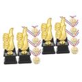 POPETPOP 2 Sets Trophy Medal Kids Reward Toy Trophy Decor Metal Winner Award Miniture Decoration Events Awards Props Basketball Toys Mini Trophies Kids Thumb Trophy Abs Child Sports Gift