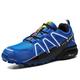 Mens Cycling Shoes Road Bike Shoes MTB Mountain Bike Shoes - for Indoor Outdoor Fitness Bicycle Shoes,Blue-42EU