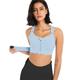 LLaviD Sports bras women Women's Skinny Cropped Tank Top Zip Front Plus Size Adjustable Straps Shockproof Sports Bra-sky Blue-5xl