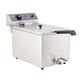 17L Electric Deep Fat Fryer with Faucet, Large Commercial Electric Deep Fryer Single Tanks with Baskets &Lids 240V 3000W Temp Control Stainless Steel Frying Machine for Chips, French Fries, Donuts