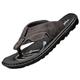 Youthful flying Mens Flip Flops Leather Sandals Summer Toe Post Thong Beach Sandals Summer(Size:44 EU,Color:Grey)