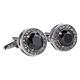 Shirt Cufflinks Black Onyx Crystal Sleeve Nails Alloy Cuff Nails Decorative Buttons Cuff Nails (A One Size)