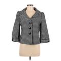 Ann Taylor Jacket: Black Checkered/Gingham Jackets & Outerwear - Women's Size 6