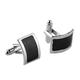 Men's Cufflinks Men Shirts Cufflins Black Square Buttons Classic Cuff Links Wedding Party Cufflink (A As the picture shows)