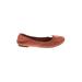 Lucky Brand Flats: Orange Solid Shoes - Women's Size 9