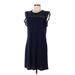 MICHAEL Michael Kors Cocktail Dress - Shift: Blue Solid Dresses - Women's Size Medium