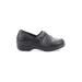 Cushion Aire Mule/Clog: Slip On Platform Casual Black Print Shoes - Women's Size 7 - Round Toe