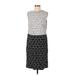 Akris Punto Casual Dress - Sheath Crew Neck Sleeveless: Gray Color Block Dresses - Women's Size 12