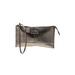 Coach Leather Wristlet: Metallic Silver Solid Bags