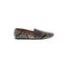 Veronica Beard Flats: Gray Snake Print Shoes - Women's Size 9 - Almond Toe