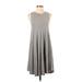 Silence and Noise Casual Dress - A-Line: Gray Marled Dresses - Women's Size X-Small