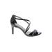Bandolino Heels: Black Print Shoes - Women's Size 7 1/2 - Open Toe