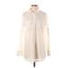 J.Crew Factory Store Casual Dress - Shirtdress High Neck Long sleeves: Ivory Dresses - Women's Size Small