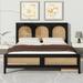 Bay Isle Home™ Postfield Platform Storage Bed Wood in Black | 45.7 H x 63 W x 85.4 D in | Wayfair 29C90C7A954F4425A2FD615E41D57804