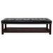 Red Barrel Studio® Jeri Storage Bench Faux Leather/Solid + Manufactured Wood/Wood/Leather in Black/Brown | 17.72 H x 60.04 W x 19.29 D in | Wayfair