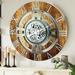 The Gears Clock Oversized 36" Wall Clock Wood in Brown | 36 H x 36 W x 3 D in | Wayfair TGC_EN-LI_36-R_Vintage-Brown