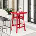 Lark Manor™ Asaiah Square 30.7" L x 30.7" W Outdoor Bar Table Plastic in Red | 42 H x 30.7 W x 30.7 D in | Wayfair E7418EC67A274AD69ADBF4BD2DF5A6C7