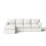 Multi Color Sectional - Birch Lane™ Bircham Slipcovered Sectional w/ Sleeper Sofa Upholstery/Cotton | Wayfair BL3366 18961718