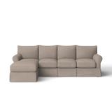 Multi Color Sectional - Birch Lane™ Bircham Slipcovered Sectional w/ Sleeper Sofa Upholstery/Cotton | Wayfair CE1B322A7E09483B9EE640C95DF185BA