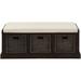 Red Barrel Studio® Cordeline Storage Bench Solid + Manufactured Wood in Brown | 17 H x 43.7 W x 15.7 D in | Wayfair