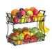 Prep & Savour Camdyn Metal Fruit Bowl in Black | 12.99 H x 14.02 W x 14.02 D in | Wayfair 7D1736DB90DD47BEA2BA4817AE11F5C7