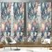 Ambesonne Outer Space Curtains Set 2-Pack 4 Panels of-28"x84" Pale Blue Pale Salmon Microfiber in Black | 63 H x 56 W in | Wayfair